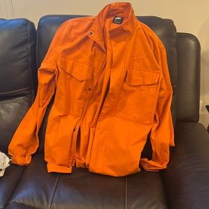 Nike Men’s Orange Button/Zip Up Long Sleeve Jacket Size M